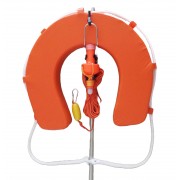 Man Over Board Kit. Lifebuoy, Lithium Light, Bracket & throw line.